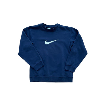 Women’s Vintage 90s Navy Blue Nike Sweatshirt - Medium - The Streetwear Studio