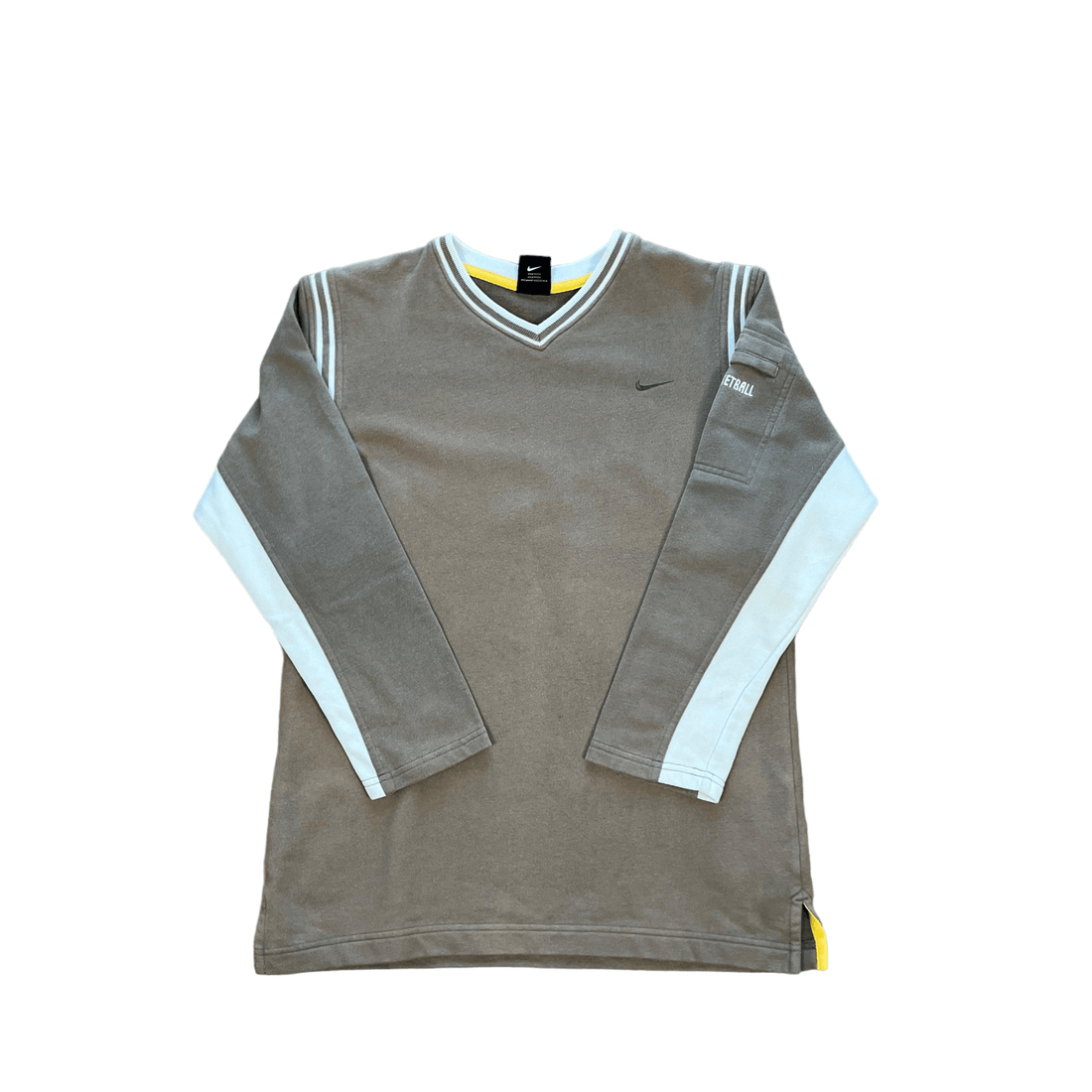 Women’s Vintage Brown/ Grey + White Nike Sweatshirt - Large - The Streetwear Studio