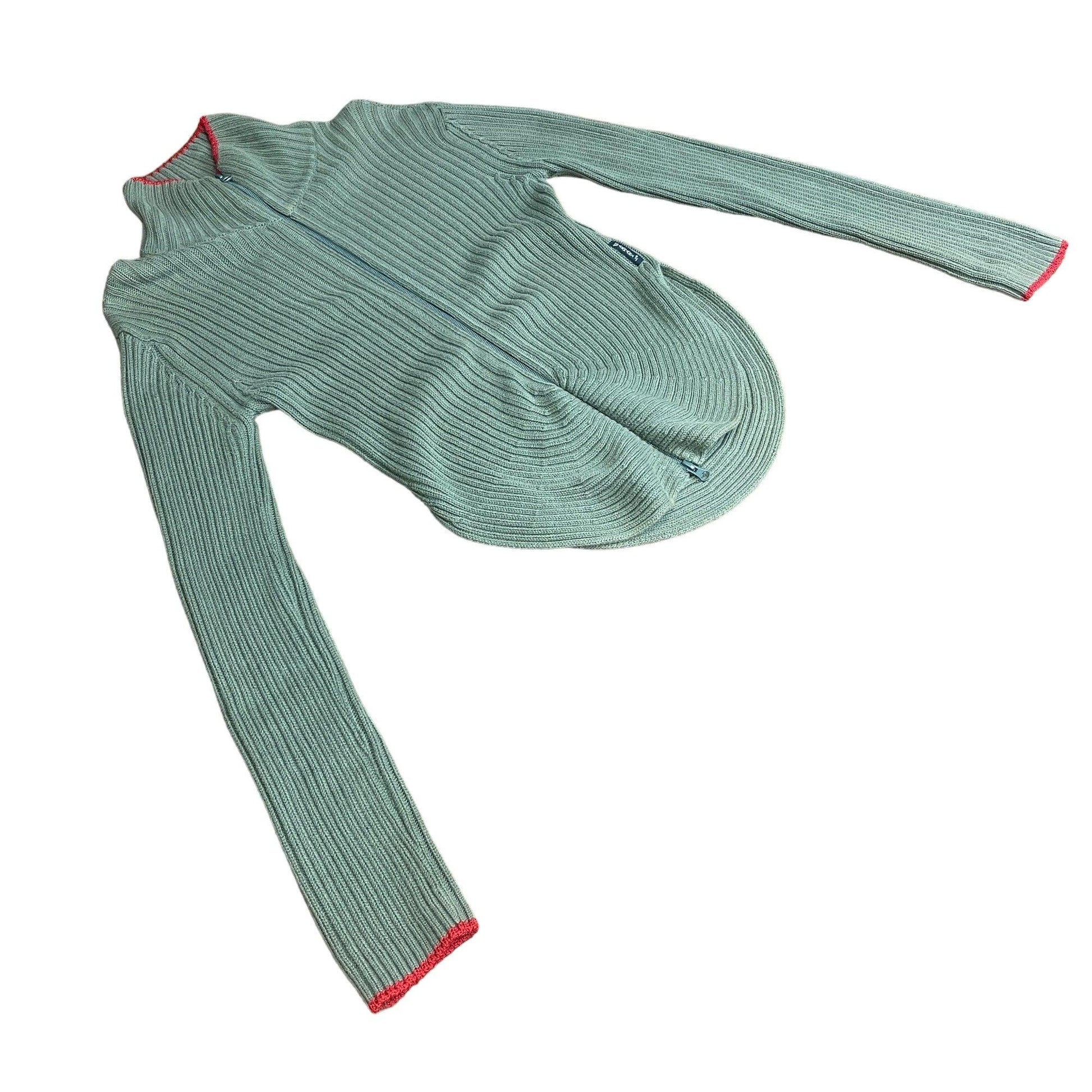 Women's Vintage Green Armani Jeans Knitted Jacket - Medium - The Streetwear Studio