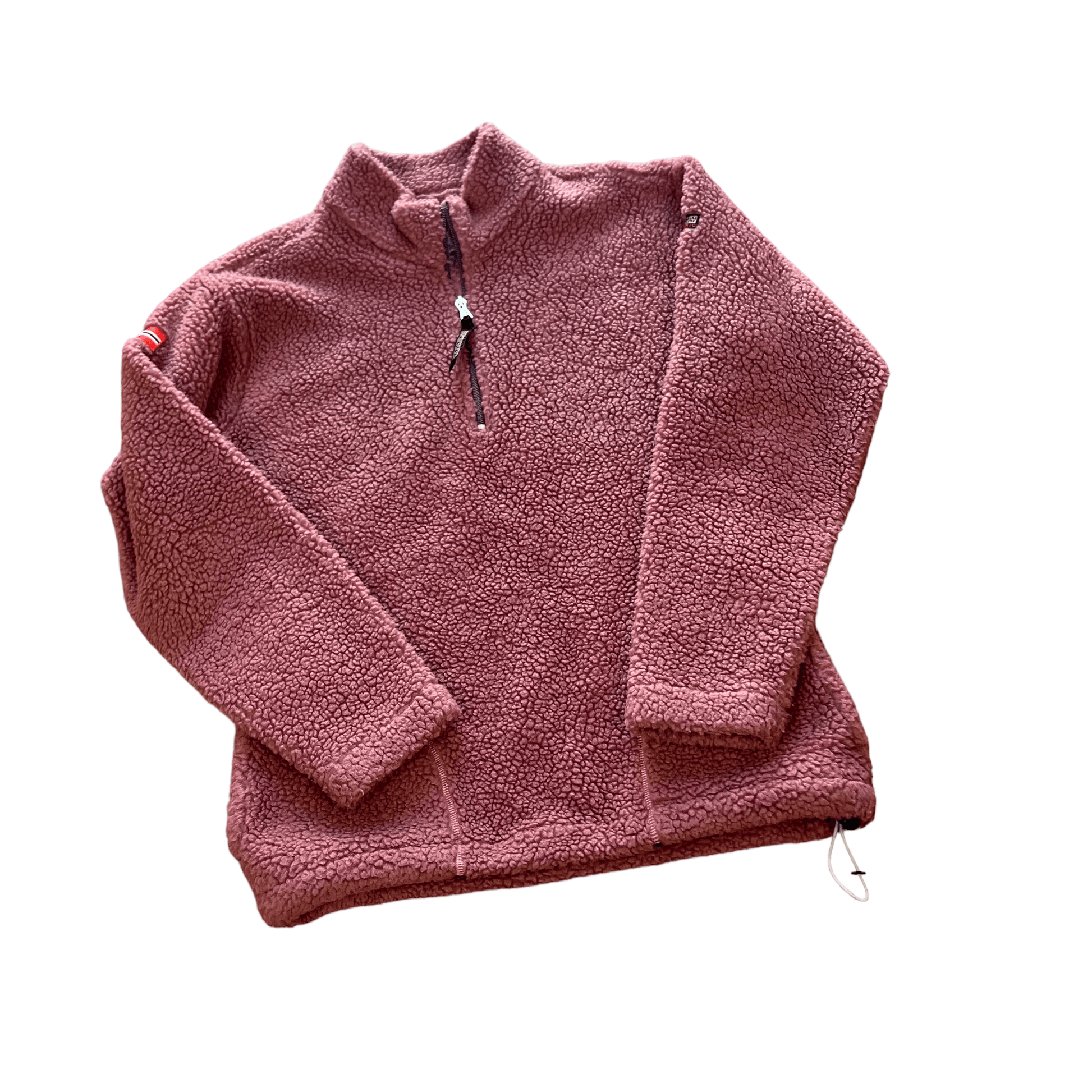 Women’s Vintage Pink Napapijri Quarter Zip Fleece - Large - The Streetwear Studio