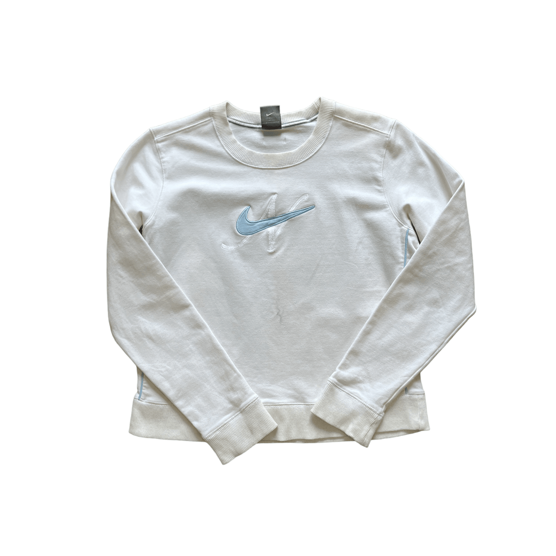 Women’s Vintage White Nike Sweatshirt - Large - The Streetwear Studio